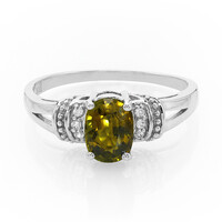 Bague en argent et Tourmaline cuprifère