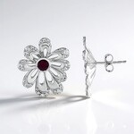 Orecchini in argento con Rodolite (de Melo Essence)