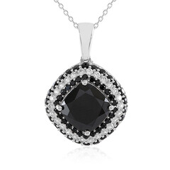 Collier en argent et Spinelle noir