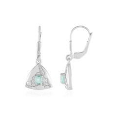 Pendientes en plata con Esmeralda color Paraiba