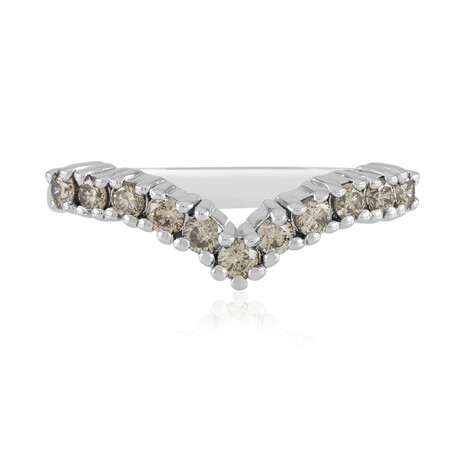 Bague en argent et Diamant chocolat I2