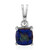 Blauer Mystik-Quarz-Silberanhänger