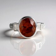Anello in argento con Granato Essonite (Adela Silber)