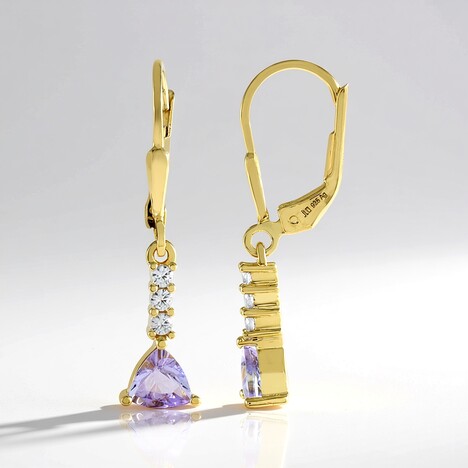 Orecchini in argento con Tanzanite (non riscaldata)