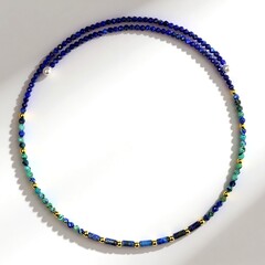 Collana rigida in acciaio con Lapislazzuli (Riya)