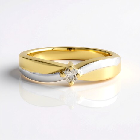 Anello in argento con Diamante Cioccolato I2