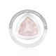 Colgante en plata con Cuarzo rosa (MONOSONO COLLECTION)