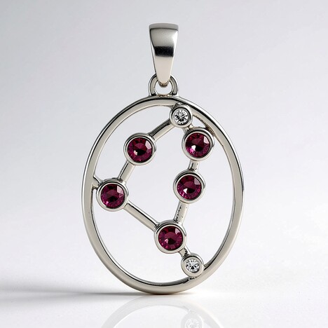 Ciondolo in argento con Rodolite