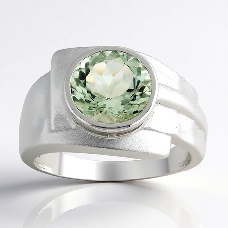 Anello in argento con Ametista Verde (Pallanova)