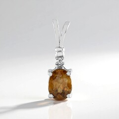 Ciondolo in argento con Zircone Mandarino