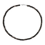 Collar en plata con Obsidiana plateada
