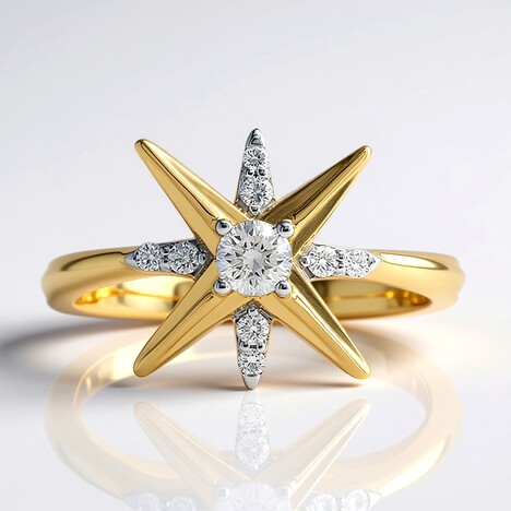Anello in oro con Diamante IF (D) (Annette)