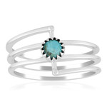 Kingman Blue Mojave Turquoise Silver Ring (Jones Lee)
