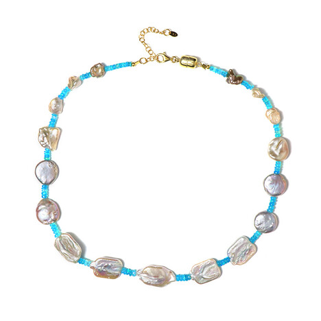 Keshi pearl Silver Necklace