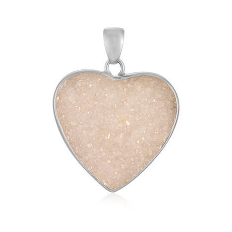 Ciondolo in argento con Drusa di Agata (Bali Barong)