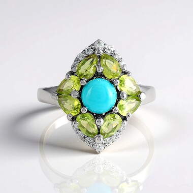 Anello in argento con Turchese Campitos