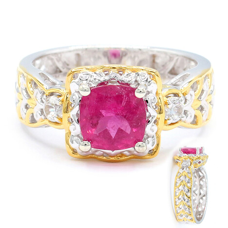 Anillo en plata con Rubelita (Gems en Vogue)