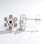 Orecchini in placcati in platino con Diamante Fancy