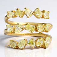 Anillo en oro con Diamante amarillo SI2 (CIRARI)