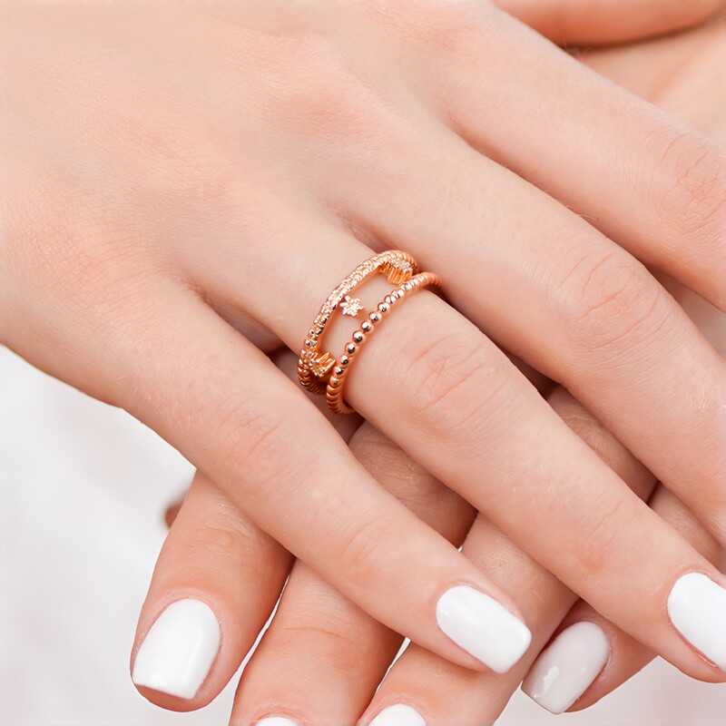 Anillo en oro con Diamante rosa de Francia de Argyle SI1 (Annette)