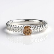I2 Champagner-Brillant-Silberring (Ornaments by de Melo)