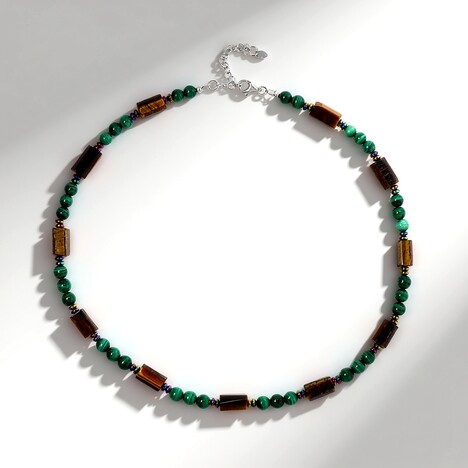 Collana in argento con Malachite