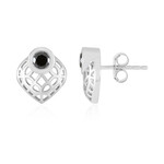 Black Diamond Silver Earrings (Ornaments by de Melo)