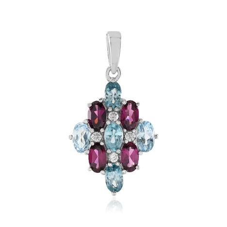 Edelstein-Silberanhänger