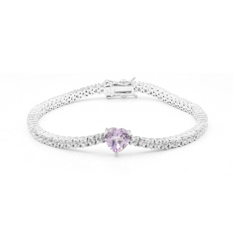Bolivianischer Amethyst-Silberarmband
