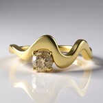 Bague en or et Diamant champagne I2 (de Melo Gold)