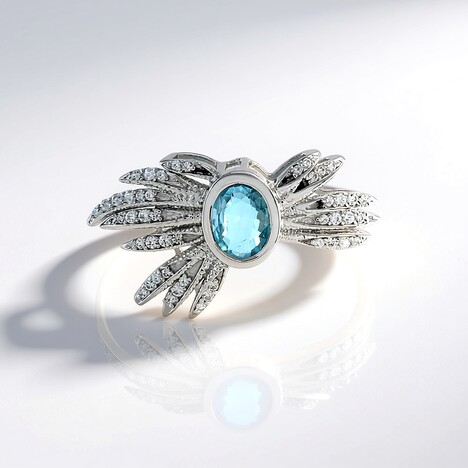 Pendentif en argent et Zircon de Ratanakiri (MONOSONO COLLECTION)