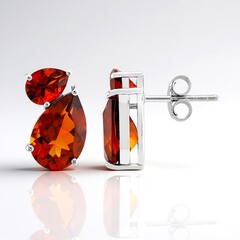 Orecchini in argento con Citrino Madeira (de Melo Essence)