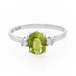 Bague en argent et Tourmaline cuprifère