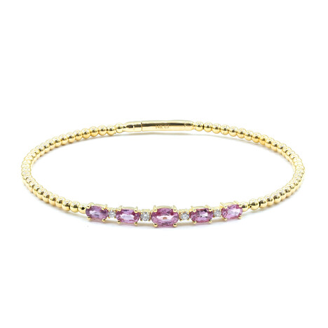 Pinkfarbener Saphir-Goldarmreif (CIRARI)