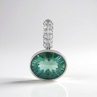 Pendentif en argent et Fluorite verte (MONOSONO COLLECTION)