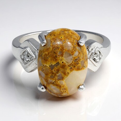 Anello in argento con Quarzo Dinosauro