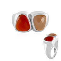 Anello in argento con Corniola Rossa (KM by Juwelo)