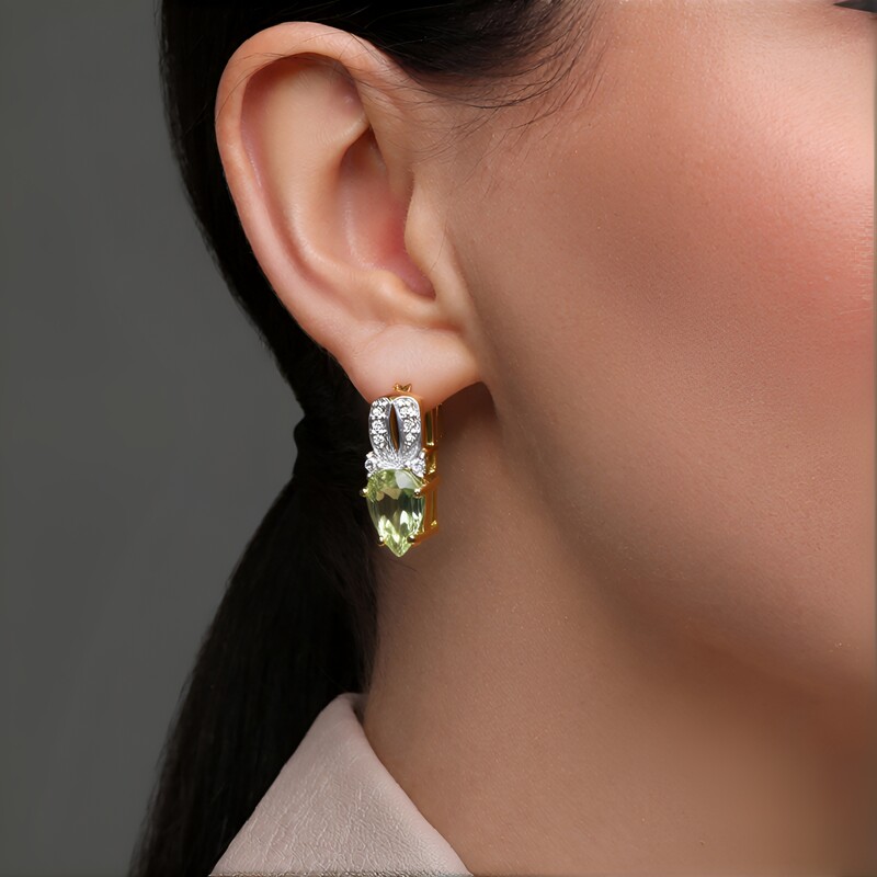 Cuprian Tourmaline Silver Earrings