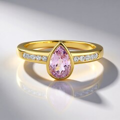 Anello in argento con Kunzite