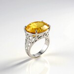 Anello in argento con Fluorite Gialla
