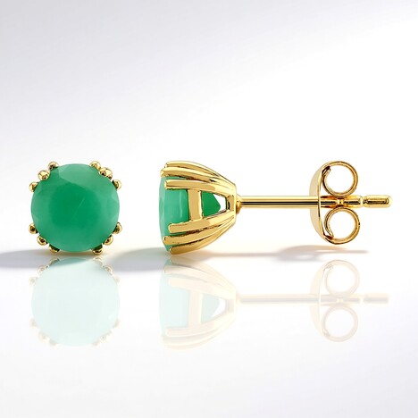 Orecchini in argento con Smeraldo Brasiliano