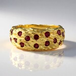 Anello in argento con Spinello Rosso