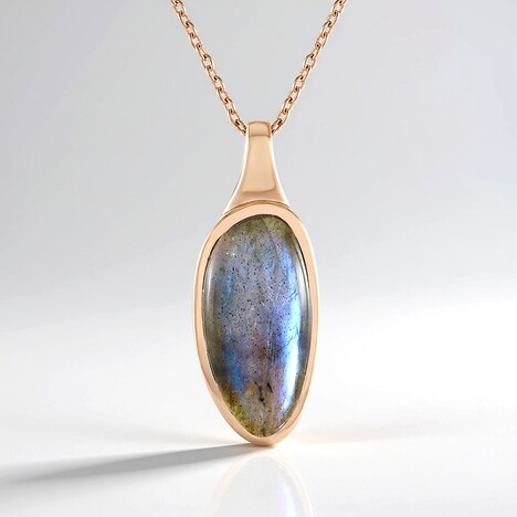 Collana in argento con Labradorite Blu Maniry (KM by Juwelo)