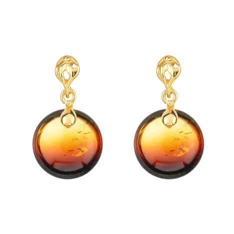 Orecchini in argento con Ambra Sunrise Baltica (dagen)
