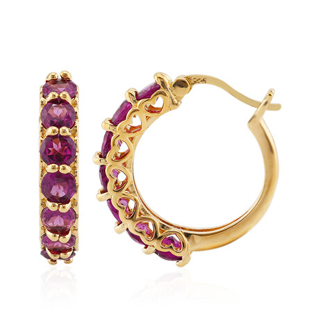 Rhodolith-Silberohrringe