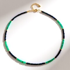Collana in argento con Opale Verde dell'Etiopia