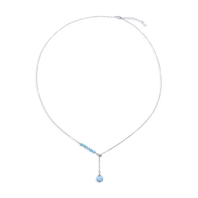 Larimar-Silberhalskette