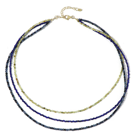 Edelstein-Silberhalskette