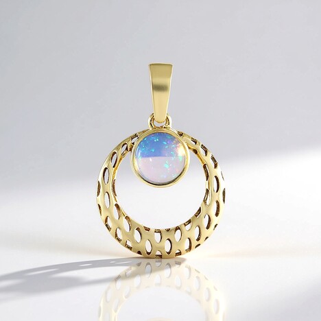Ciondolo in oro con Opale di Welo (Ornaments by de Melo)