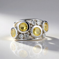 Anello in argento con Berillo Giallo